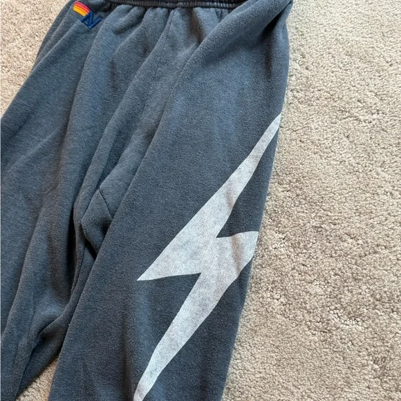 Aviator nation sweatpants with white lightning bolt - Picture 2 of 4